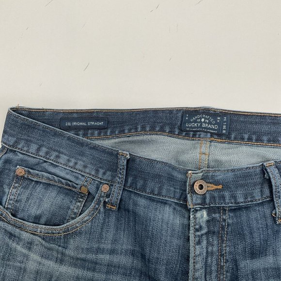 Lucky Brand Men's 221 Original Straight Jeans 38x34 Medium Wash - Picture 2 of 9